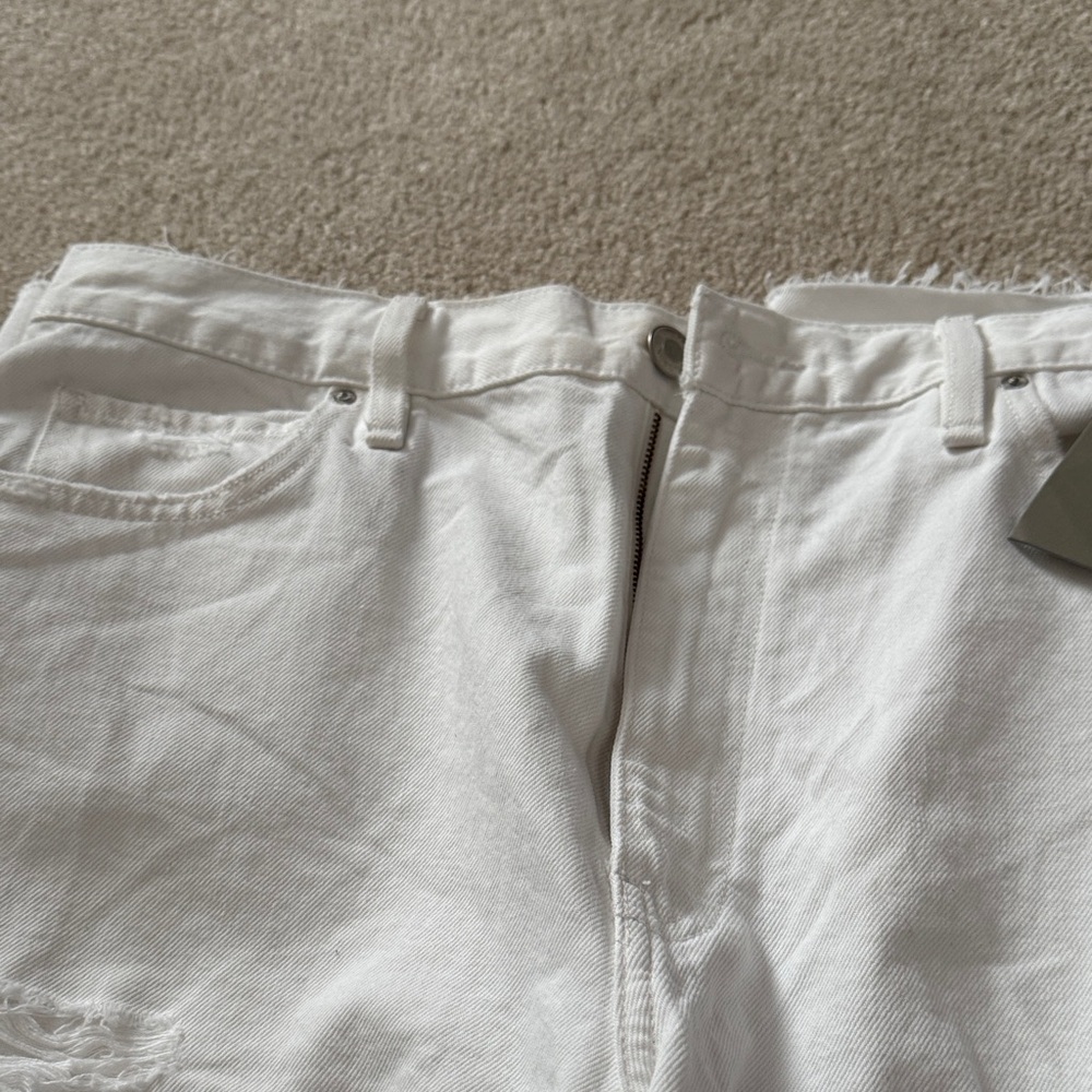 Hudson Stylish White Distressed Jeans